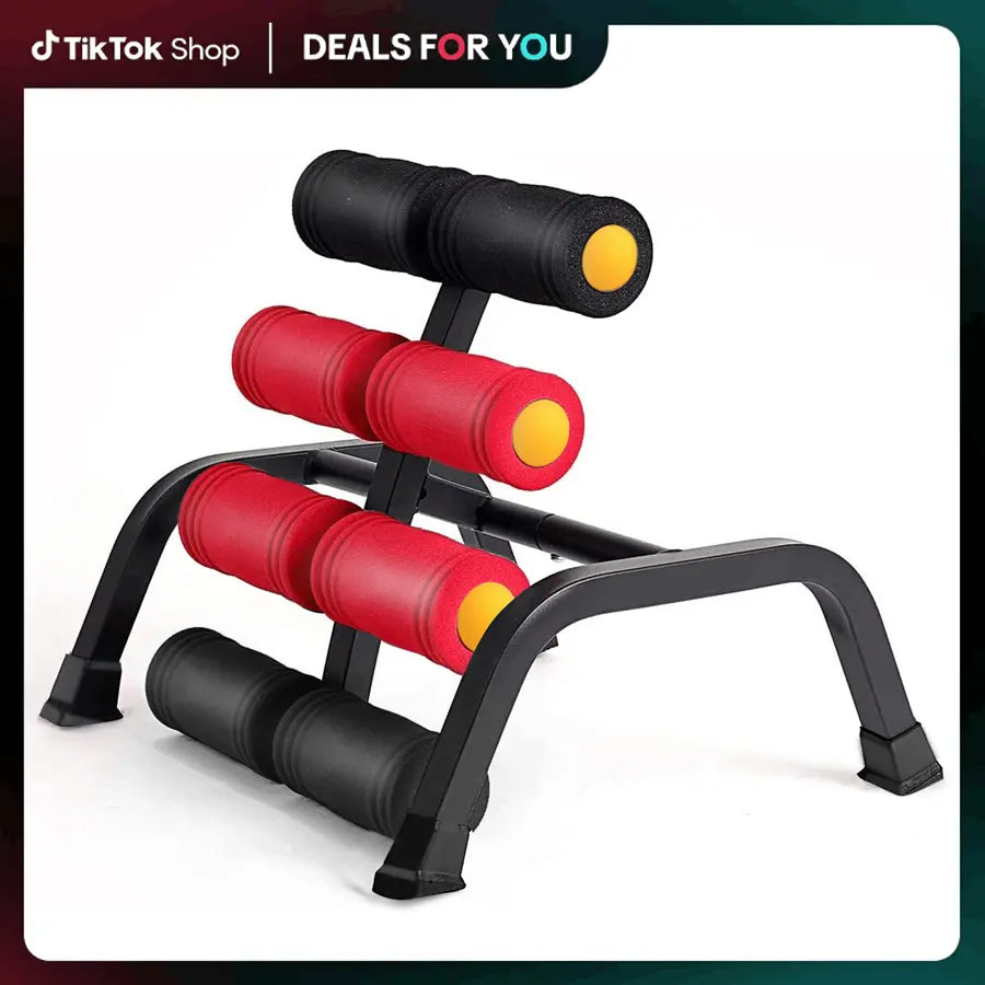 Mini Inversion Table & Glutes Trainer Machine – Waist & Back Exercise Machine with Foam Rollers for Lower Back Strength Training & Relaxation