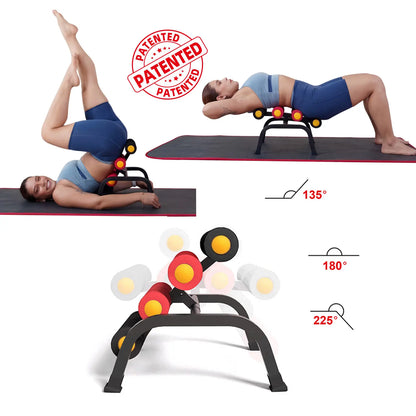 Mini Inversion Table & Glutes Trainer Machine – Waist & Back Exercise Machine with Foam Rollers for Lower Back Strength Training & Relaxation