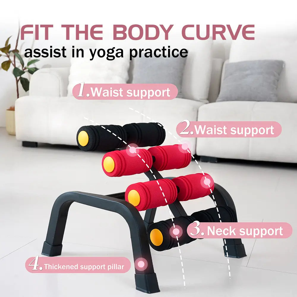 Mini Inversion Table & Glutes Trainer Machine – Waist & Back Exercise Machine with Foam Rollers for Lower Back Strength Training & Relaxation