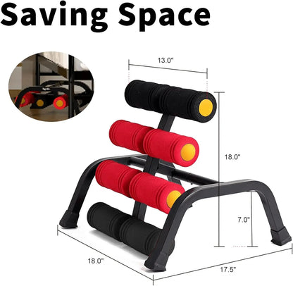 Mini Inversion Table & Glutes Trainer Machine – Waist & Back Exercise Machine with Foam Rollers for Lower Back Strength Training & Relaxation